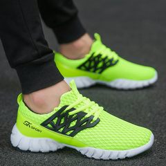 2017 men`s casual shoes spring new canvas sports shoes breathable board shoes easy climbing men`s shoes ZZ9915 fluorescent green