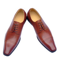 Yi Chen elegant high-grade leather business suits Japan flat head tie three head men's shoes