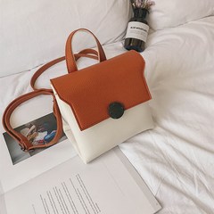 Korean hit color with backpack 2017 female fashion bag Xiekua package laptop bag bag color