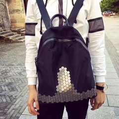 2017 new Oxford cloth Backpack Bag rivets Korean large capacity leisure travel backpack college wind bag