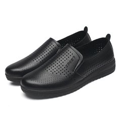 Summer men's sandals, men's business suits, hollowed out cool shoes, casual shoes, Papa's shoes are cheap 566 nets black