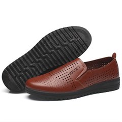 Summer men's sandals, men's business suits, hollowed out cool shoes, casual shoes, Papa's shoes are cheap 566 nets orange