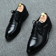 In the spring and Autumn period, English men, pointed shoes, hair stylist, thick bottom, leisure tide, male Korean version, bridegroom's wedding, wedding shoes, formal dress B90002 black