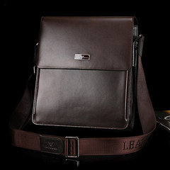 2013 new Armani bag men single shoulder bag leather bag casual bag vertical business support inspection