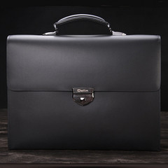 High quality imported leather handbag bag leather briefcase bag business password lock computer Bao Zhengpin