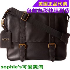 American purchasing authentic Bosca men's leather, British double buckle, multi-function new shoulder shoulder bag, business shoulder bag