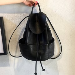 IN FLOWER在花间韩国2017秋新款女包休闲时尚翻盖抽带双肩包背包