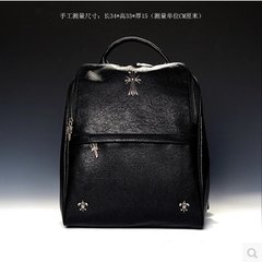 Korean style backpack, male trend bag, leather bag, outdoor travel bag, big men's bag, business backpack, college wind