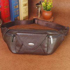Hi show, Korean version, casual sports, outdoor leather, pocket riding, running, leather purse, leather man bag, mobile phone bag
