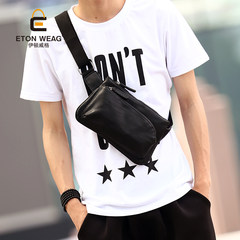 The new trend of Korean male package male chest pack Purse Bag Leather Men's leisure chest campaign pockets