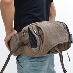 Men's casual canvas bag bag shoulder diagonal portable travel bag multifunctional Satchel Bag Purse