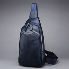 Zhuo Vatican Armani men chest pack Leather Shoulder Bag Messenger Bag soft leather pocket casual bag.