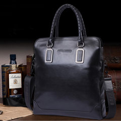 Male fine men's leather bag leather handbag briefcase bag business casual shoulder bag cross