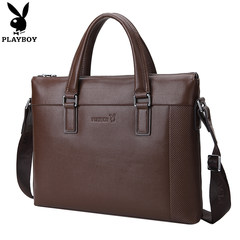 Men's business casual men's bag dandy handbag briefcase Metrosexual bangalor large cross section soft surface