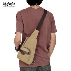 Men's bag, new canvas bag, sling bag, tide chest bag, shoulder shoulder bag, travel bag, sports bag, mountaineering bag, post mail