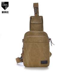 New canvas chest bag, men's package, shoulder bag shoulder bag, Korean style small back bag mail