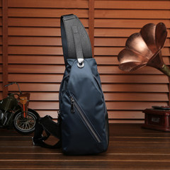 New trend of men's chest bag, mercerized waterproof nylon cloth, with top layer of leather men's bags, high-end leisure bags