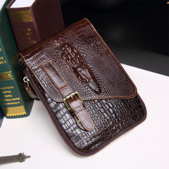 Men's leather purse outdoor bulk Shoulder Messenger Bag Leather multifunction small bag mobile phone bag