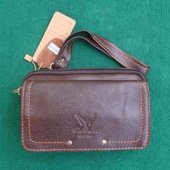 Men hand carry cowhide, long zero wallet, leather belt, fashion mobile phone wallet, small purse, genuine package mail