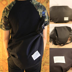 2016 new men's casual fashion trendsetter black satchel Leisure Canvas bag bag bag trend