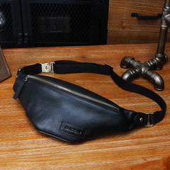 Genuine men's leather purse, fashionable retro, oblique chest bag, outdoor sports casual leather, trend mobile phone bag
