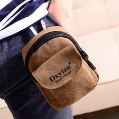New canvas mini pocket men hanging hook plug-in package household multifunctional mobile phone bag zero purse belt wear