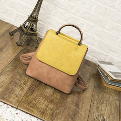 2017 summer new Korean retro color shoulder bag handbag, Leisure Bag Satchel Bag wind Pink yellow