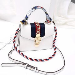 Girls Crossbody small bag 2017 female New Korean fashion tide all-match shoulder portable small package White scarves with 2 shoulder straps