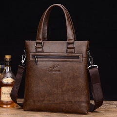 Kangaroo men's purse, horizontal handbag, business trip, briefcase, shoulder bag, casual bag, men's bag, leather bag 8099 vertical paragraph