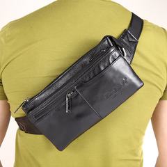 Parcel post leather purse, male head layer, oblique packet, outdoor purse, women's leather bag, Korean mobile phone bag, chest bag Brown — cowhide
