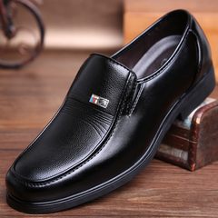 Men's shoes black dress shoes summer sandals shoes men business casual shoes in the elderly father hollowed out shoes Black T08