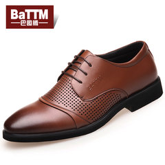 Ba totem, summer men's suit, business leather shoes, leather sandals, leisure laces, pointed air holes, shoes for men Brown hollowed out B17245802