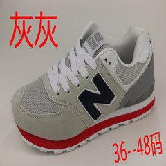 The new package post bubble bottom outdoor sports shoes casual shoes and the net surface fertilizer increased 45--48 code men's running shoes Gray 36--48