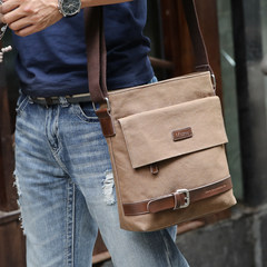 And Yi Vintage single shoulder bag handbag business men outdoor sports satchel canvas briefcase Coffee (upgrade)