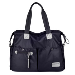 Single shoulder bag handbag simple men Korean Travel Bag Satchel student leisure canvas bag large capacity 2016 Black upgraded nylon fabric