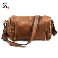 European and American Mens Leather Bag Leather old vintage pack of Crazy Horse Bag Satchel Bag leisure Huangfengma