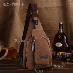2017, the new men's canvas chest bag, multi-functional fashion retro chest pack, outdoor sports and leisure backpack B size coffee