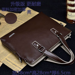 Hand bag men`s handbag documents single shoulder bag oblique bag business casual briefcase computer bag upgrade edition brown, single bag