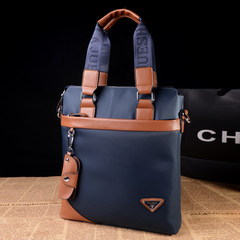 The new Korean male Bag Shoulder Bag Messenger Bag Bag Canvas Tote Bag tide men's business men's bags 765-1 blue