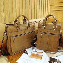 Top quality camel counters, genuine leather, cowhide, leather, men's bags, business bags, handbags, computer bags Cross section portable