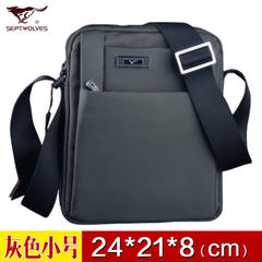 Septwolves canvas bag bag bag cloth Oxford s casual outdoor small Bag Satchel Bag chest trend Style five gray trumpet