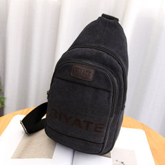 New men's chest pack Korean fashion handbags casual satchel male bag shoulder Backpack Bag Purse tide movement Canvas 3317 black