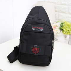 New men's chest pack Korean fashion handbags casual satchel male bag shoulder Backpack Bag Purse tide movement 1106 Nylon Black