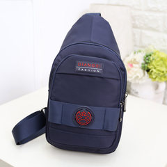 New men's chest pack Korean fashion handbags casual satchel male bag shoulder Backpack Bag Purse tide movement 1106 nylon deep blue
