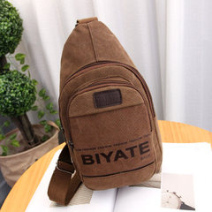 New men's chest pack Korean fashion handbags casual satchel male bag shoulder Backpack Bag Purse tide movement Canvas 3317 coffee