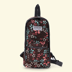 Super Free travel bag Crossbody Bag chest Girls Backpack boys sports leisure bag storage Brown print