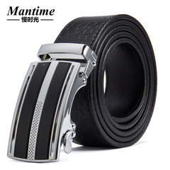Slow time man belt leather belt buckle youth leisure automatic male leather belt business suits