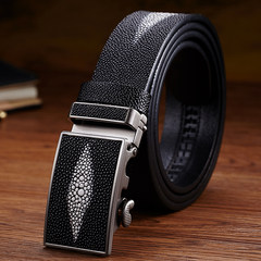 Automatic belt buckle buckle male leather crocodile leather belt leather pearl business simple leisure all-match