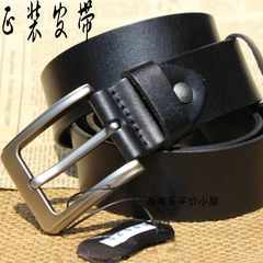 Business dress black belt head layer cowhide belt pure Korean belt buckle leather belt genuine men tide