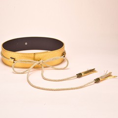 Wide belt knot decorative tassels personality dress sub girls fashion simple shirt waist chain rope girdle golden